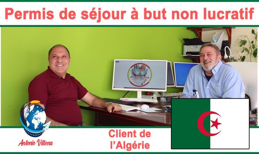 Permis de séjour à but non lucratif – Client de l’Algerie